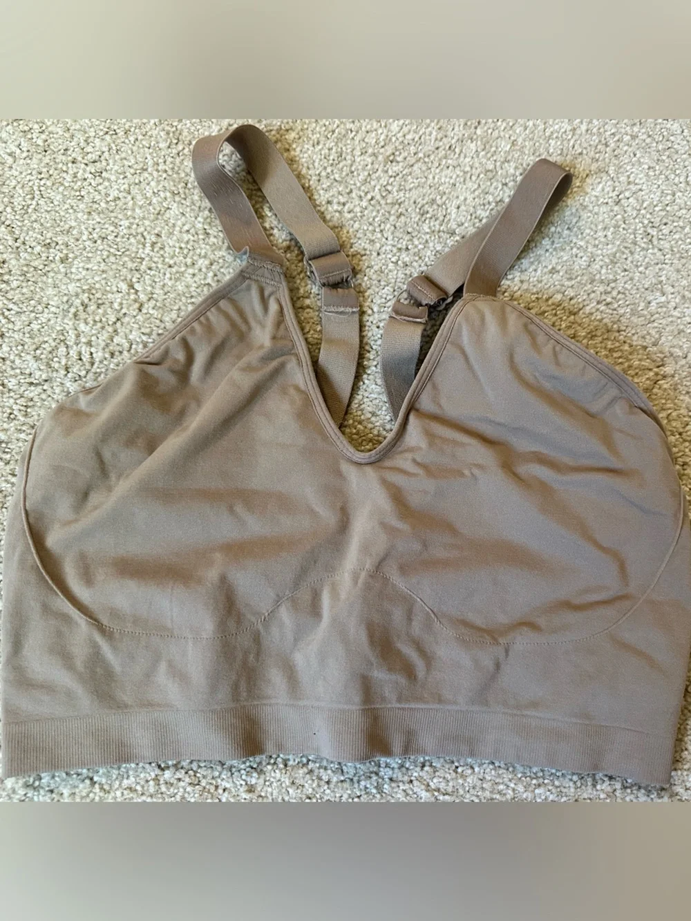YITTY Moody Taupe Nearly Naked Plunge Bralette Shapewear, 3x/4x